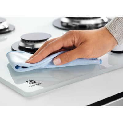 Варильна поверхня Electrolux газова на склі, 60см, чавун, білий Варильна поверхня Electrolux газова на склі, 60см, чавун, білий