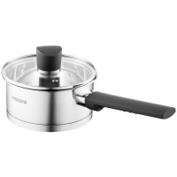 Ківш зі скляною кришкою ARDESTO Gemini Trento, 0.9л, нержавіюча сталь, бакеліт