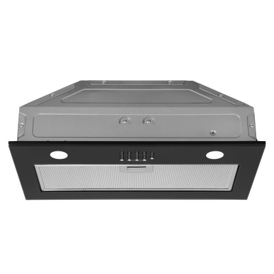 Витяжка Ardesto вбудована, 52см, 700м3ч,  скло, 2х1Вт LED, кнопкове, чорний