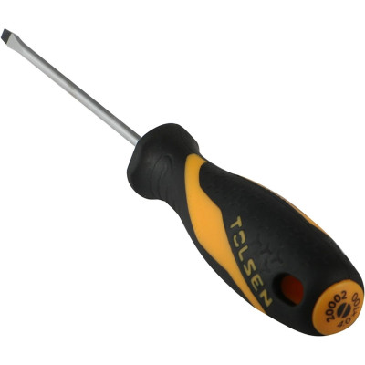 Викрутка Tolsen Ерго плоска, SL4x100мм, сталь CrV Викрутка Tolsen Ерго плоска, SL4x100мм, сталь CrV