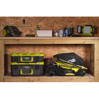 Газонокосарка акумуляторна Ryobi ONE+ HP RY18LMX33A-0 18В 33см 30л 25-90мм 9.3кг без АКБ та ЗП