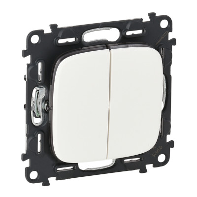 Перемикач 2-клавішний Legrand Valena ALLURE, автоматичні клеми, білий