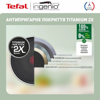 Набір посуду Tefal Ingenio XL Intense, змінна ручка, 3предмети, алюміній, бакеліт, коричневий Набір посуду Tefal Ingenio XL Intense, змінна ручка, 3предмети, алюміній, бакеліт, коричневий
