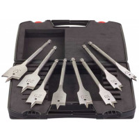 Свердло по дереву перове Milwaukee, 12-32мм, шестигранний хвостовик, кейс, набір 8шт