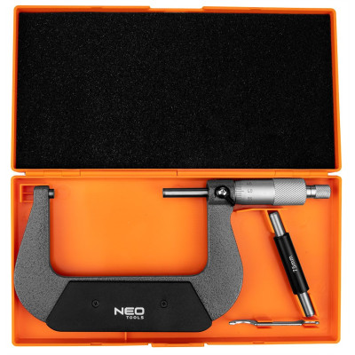 Neo Tools Мікрометр з верн'єром 75-100 мм, ±0.01 мм/м