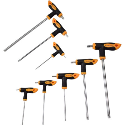 Викрутка Tolsen Т-подібні, Тorx 10-50, сталь CrV набір 8шт Викрутка Tolsen Т-подібні, Тorx 10-50, сталь CrV набір 8шт