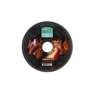 ARDESTO Форма для випікання кексу Tasty baking, кругла, 22x11.6см, сірий, голубий ARDESTO Форма для випікання кексу Tasty baking, кругла, 22x11.6см, сірий, голубий