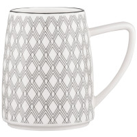 Чашка ARDESTO Lamberto, 360мл, порцеляна, біло-сірий