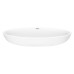 Раковина, умивальник ARDESTO Madeleine, штучний камінь, овальна, без отвору для змішувача та переливу, 590х295х130мм, накладний, білий