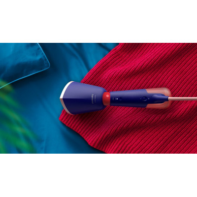 Відпарювач Philips компактний Series 5000, 1400Вт, 120мл, паровий удар -24гр, складана ручка, чохол-рукавичка, килимок, пластик, синій Відпарювач Philips компактний Series 5000, 1400Вт, 120мл, паровий удар -24гр, складана ручка, чохол-рукавичка, килимок, пластик, синій