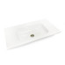Раковина, умивальник Adamant FRATE, штучний камінь, прямокут., з отвором для змішувача, з отвором для переливу, 995x450x125мм, накладний, білий