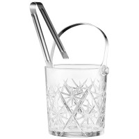 Відро для льоду зі щипцями ARDESTO Alba 980мл, скло, прозорий
