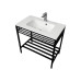 Набір для ванної кімнати ARDESTO, тумба металева, 795х470х830мм, чорн.+ умивальник ALBA, 795х470х125мм, білий