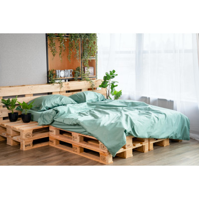 Простирадло ARDESTO Mix&Match, 180х240см, 100% бавовна, сатин, зелений