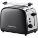 Тостер Russell Hobbs Colours Plus 1600Вт, підігрів, розморожування, метал., чорний