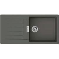 Мийка кухонна Hansgrohe S52, граніт, прямокутник, з крилом, 980х480х190мм, чаша - 1, врізна, S52-F480, сірий камінь Мийка кухонна Hansgrohe S52, граніт, прямокутник, з крилом, 980х480х190мм, чаша - 1, врізна, S52-F480, сірий камінь