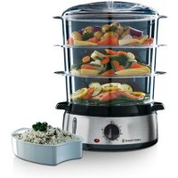 Пароварка Russell Hobbs Cook&Home 800Вт, чаша-3/3/3л, резервуар для воды -1л, механическое управление, 3 яруса, металл/пластик, черный (19270-56) Пароварка Russell Hobbs Cook&Home 800Вт, чаша-3/3/3л, резервуар для воды -1л, механическое управление, 3 яруса, металл/пластик, черный (19270-56)