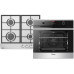 Комплект Hansa (духовка електрична + поверхня газова), чорний+нерж