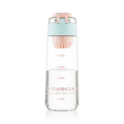 Пляшка для води з відсіком для фруктів ARDESTO Duo 720мл, пластик, блакитний, рожевий