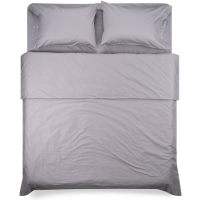 Простирадло на резинці ARDESTO Mix&Match, 180х200+30см, 100% бавовна, сатин, сірий