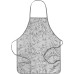 Фартух ARDESTO Grey leaves 60х80см, 100% поліестер, cірий