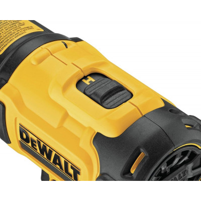 Фен будівельний акумуляторний DeWalt 18В 290-530°C 190л/хв 0.5кг без АКБ та ЗП