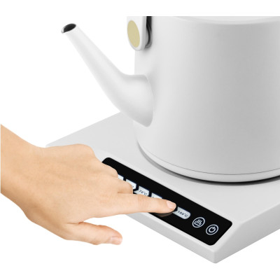 Електрочайник Catler 0.6л, Strix, заварник, нерж. сталь, підтримка температури, сенс. керув., білий Електрочайник Catler 0.6л, Strix, заварник, нерж. сталь, підтримка температури, сенс. керув., білий