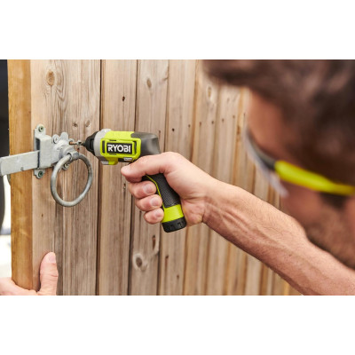 Ryobi Викрутка акумуляторна USB Lithium RSD4-120TA2 4В 1х2А·год 5Нм 200об·хв 2 насадки 10 біт 0.31кг кейс
