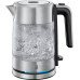 Электрочайник Russell Hobbs Compact Home 0.8л, стекло, подсветка, серебристо-черный