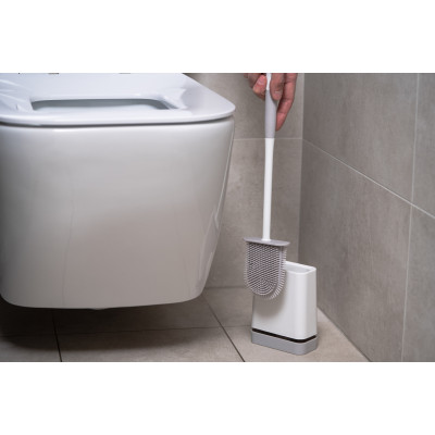 Набір щітка для унітазу з підставкою ARDESTO 11.5х5.6х43см, пластик, білий