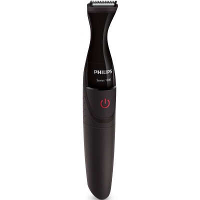 Тример Philips Multigroom series 1000, для бороди і вусів, 1хАА, насадок-4, сталь, чорний Тример Philips Multigroom series 1000, для бороди і вусів, 1хАА, насадок-4, сталь, чорний