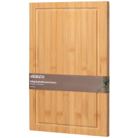 ARDESTO Дошка кухонна з жолобом Midori, 33х22х1.5см, бамбук ARDESTO Дошка кухонна з жолобом Midori, 33х22х1.5см, бамбук