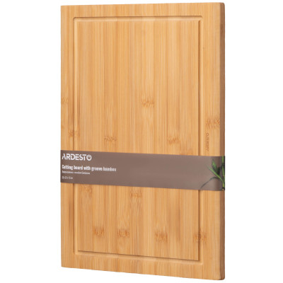 Дошка кухонна з жолобом ARDESTO Midori, 33х22х1.5см, бамбук Дошка кухонна з жолобом ARDESTO Midori, 33х22х1.5см, бамбук