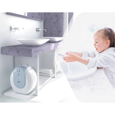 Tesy Водонагрівач електр. Bilight Compact 15U GCU 1520 L52 RC, 15л, 2кВт, монтаж під мийкою, мех. кер-ння, B, білий