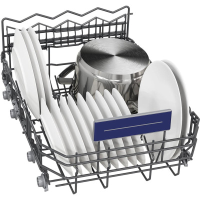 Посудомийна машина Siemens вбудована, 10компл., A+, 45см, дисплей, 3й кошик, білий