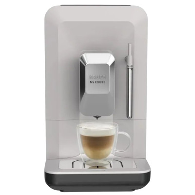 Кавомашина Krups My Coffee+ 1.5л, зерно, ОLED дисплей, авторецептів - 3, метал, сірий Кавомашина Krups My Coffee+ 1.5л, зерно, ОLED дисплей, авторецептів - 3, метал, сірий