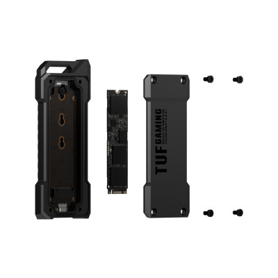 Портативный корпус ASUS для SSD TUF GAMING A1 ESD-T1A/BLK/G/AS SATA M.2 2242/2260/2280 USB Type-C 3.2 Gen 2x1 (90DD02N0-M09000)
