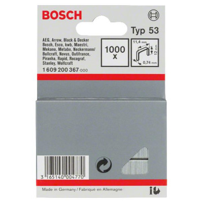 Скоби Bosch Professional тип 53, 12мм, 1000шт