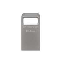 Накопичувач Kingston 64GB USB 3.2 Type-A Gen1 DT Micro R200MB/s Metal