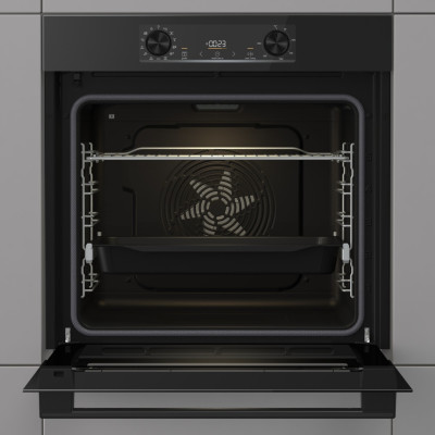 Духова шафа Gorenje електрична, 77л, A+, дисплей, IconLed, піроліз, готув. на різн рівнях, чорний