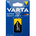 Батарейка Varta Super Heavy Duty вугільно-цинкова 6F22 (6LR61, MN1604, MX1604 ,Крона)  блістер, 1 шт