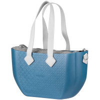 Сумка Nuvita MyMia ручки еко-шкіра, килимок, ремені для коляски, синьо-сірий