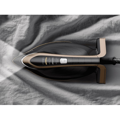 Tefal Праска-парогенератор Pro Express Vision, 3000Вт, 1200мл, паровий удар -800гр, постійна пара - 180гр, керам. підошва, чорно-золотий Tefal Праска-парогенератор Pro Express Vision, 3000Вт, 1200мл, паровий удар -800гр, постійна пара - 180гр, керам. підошва, чорно-золотий