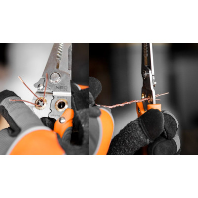 Neo Tools Кліщі обтискні, для обтиску наконечників 0.8-3.2мм кв., 180мм Neo Tools Кліщі обтискні, для обтиску наконечників 0.8-3.2мм кв., 180мм