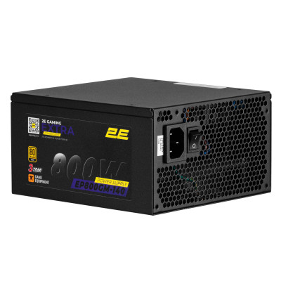 Блок питания 2E GAMING Extra Power (800W), >90%, 80+ Gold, 140мм, 1xMB 24pin(20+4), 2xCPU 8pin(4+4), 3xMolex, 6xSATA, 4xPCIe 8pin(6+2), Modular Блок питания 2E GAMING Extra Power (800W), >90%, 80+ Gold, 140мм, 1xMB 24pin(20+4), 2xCPU 8pin(4+4), 3xMolex, 6xSATA, 4xPCIe 8pin(6+2), Modular