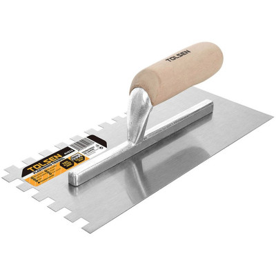 Терка Tolsen, 280х120мм, металева, зуб 10x10мм, руків'я дерево