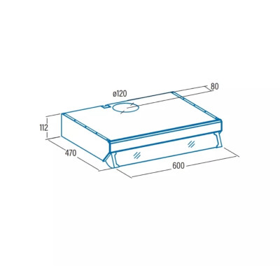 Cata Витяжка пласка, 60см, 350м.куб/год, F 2060 wh, білий Cata Витяжка пласка, 60см, 350м.куб/год, F 2060 wh, білий