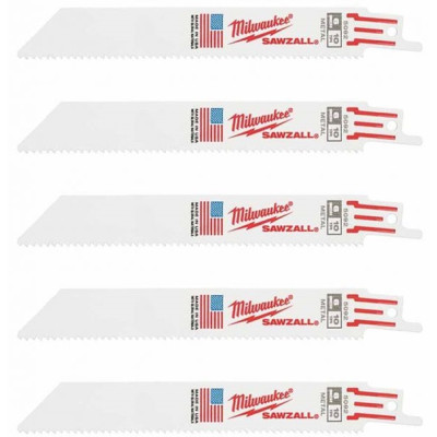 Полотно пиляльне для шабельної пилки Milwaukee GP універсальне, крок зуба 2.5ммх150мм, 5шт Полотно пиляльне для шабельної пилки Milwaukee GP універсальне, крок зуба 2.5ммх150мм, 5шт