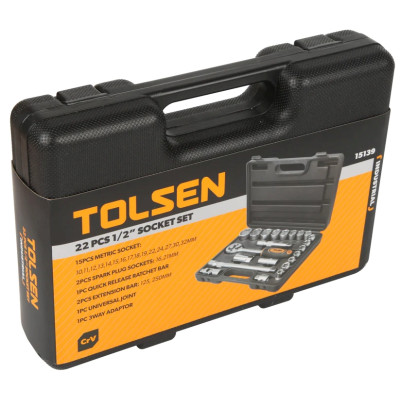 Набір інструментів Tolsen, набір торцевих головок 1/2