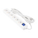 Удлинитель сетевой 2E 6хТип F, 3х1.5мм кв, 16A, 3м, белый 2E-U06ESM3WH